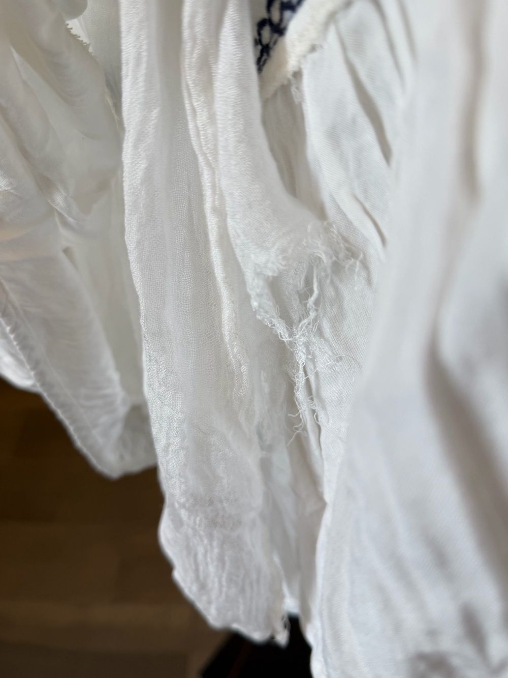 Lovers + Friends White  White Gauze Tank Dress Boho Embroidered Floral Accents S - Picture 3 of 7